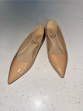 Sam Edelman Nude Patent Pointed Toe Flats